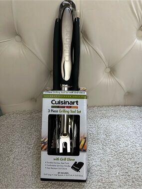 Cuisinart 3 Piece Grilling Tool Set W/Glove,New
